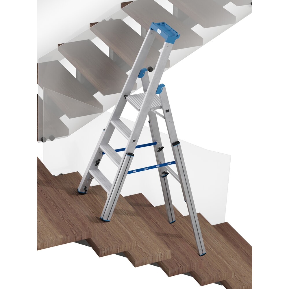 Produktabbildung Nr. 7: KRAUSE® STABILO Teleskopleiter mit Stufen, einseitig begehbar, 4 Stufen