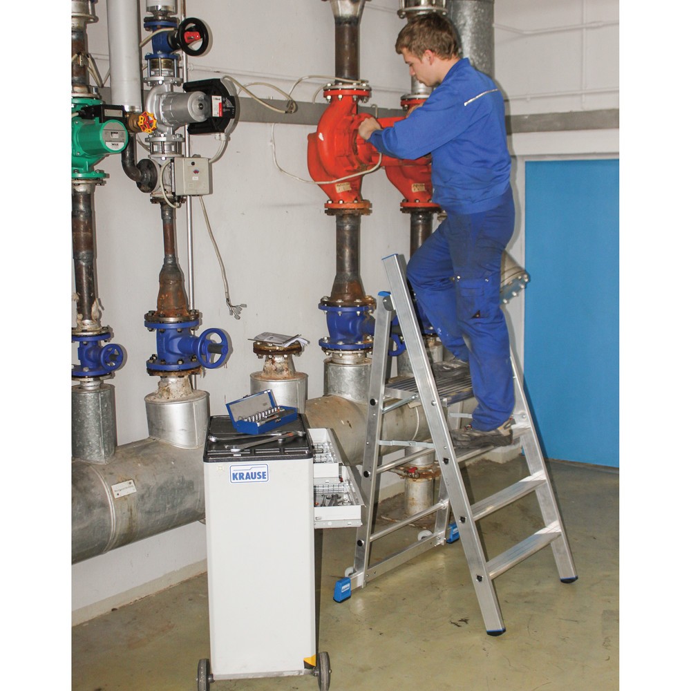 Produktabbildung Nr. 2: KRAUSE® STABILO Tritt aus Aluminium, mit 2 Rollen, 3 Stufen