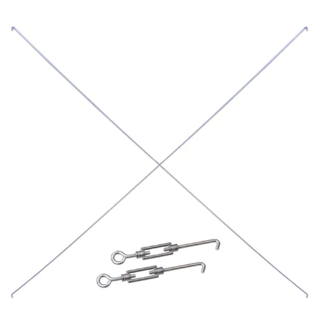 Produktabbildung: Kreuzstreben-Set 750/1000 für SCHULTE Fachbodenregal Grundfeld, (2 Spannschlösser, 2 Diagonalstreben)