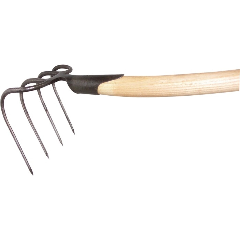 KRUMPHOLZ Dunghacke Zinken-L.210mm m.Federdülle,m.Stiel G.1200 g,4 rd.Zinken Produktabbildung: KRUMPHOLZ Dunghacke Zinken-L.210mm m.Federdülle,m.Stiel G.1200 g,4 rd.Zinken