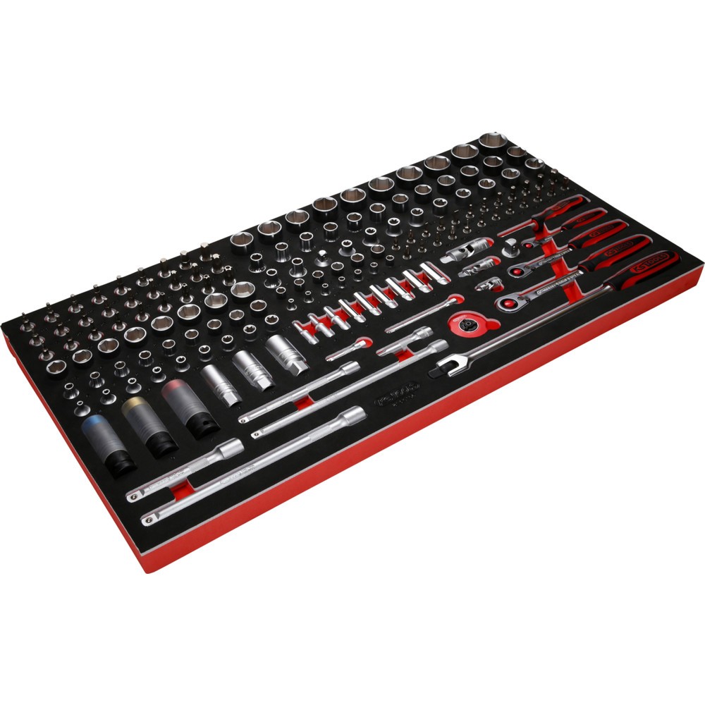 Produktabbildung Nr. 5: KS TOOLS 1/4'' + 3/8'' + 1/2'' Steckschlüssel-Satz in Schaumstoffeinlage, 156-tlg