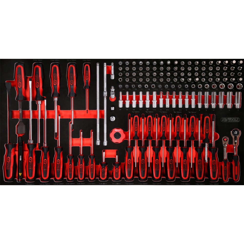 Produktabbildung Nr. 3: KS TOOLS 1/4'' Steckschlüssel- / und Schraubendreher-Satz in Schaumstoffeinlage, 146-tlg