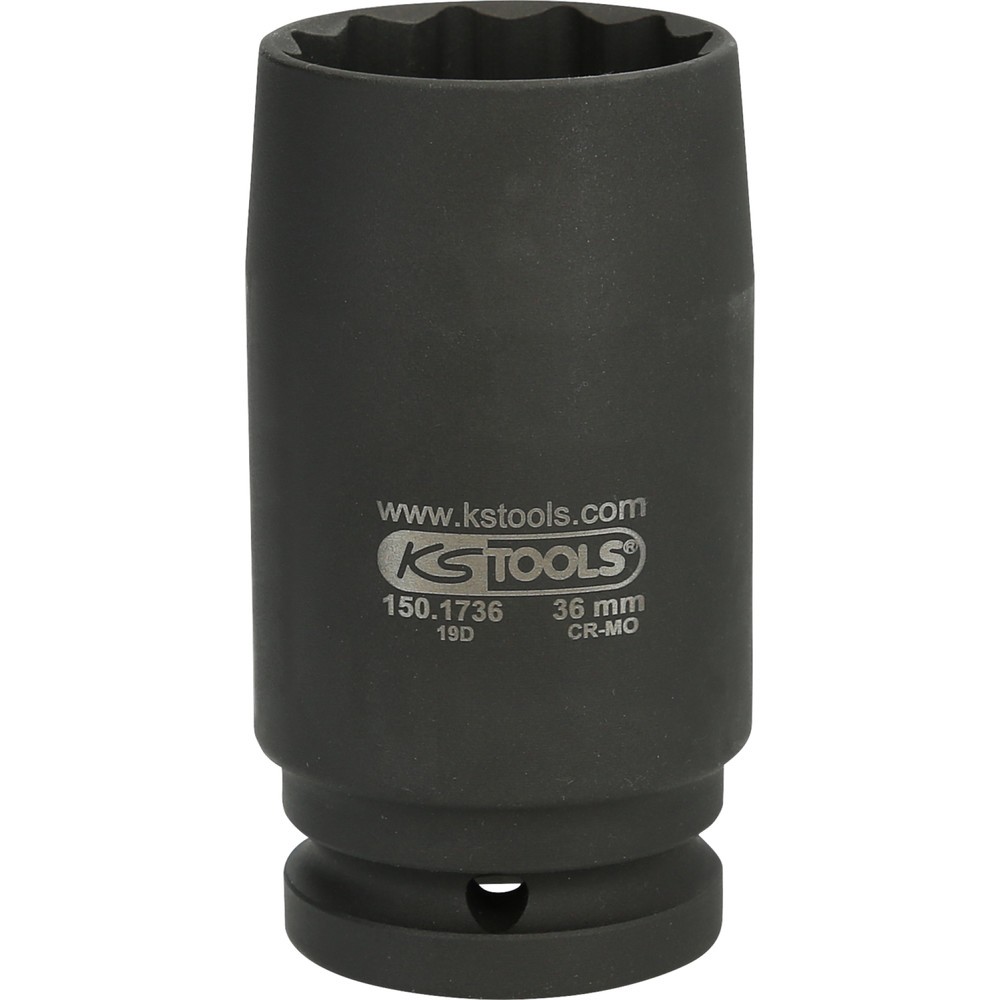 Produktabbildung Nr. 8: KS TOOLS 3/4" 12-kant-Antriebswellen-Kraftstecknuss, dünnwandig, 36mm