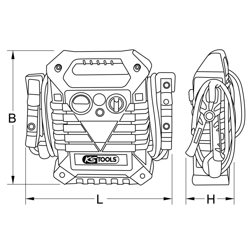 Produktabbildung Nr. 11: KS TOOLS 12 V + 24 V Batterie-Booster, mobiles Starthilfegerät 1400 A