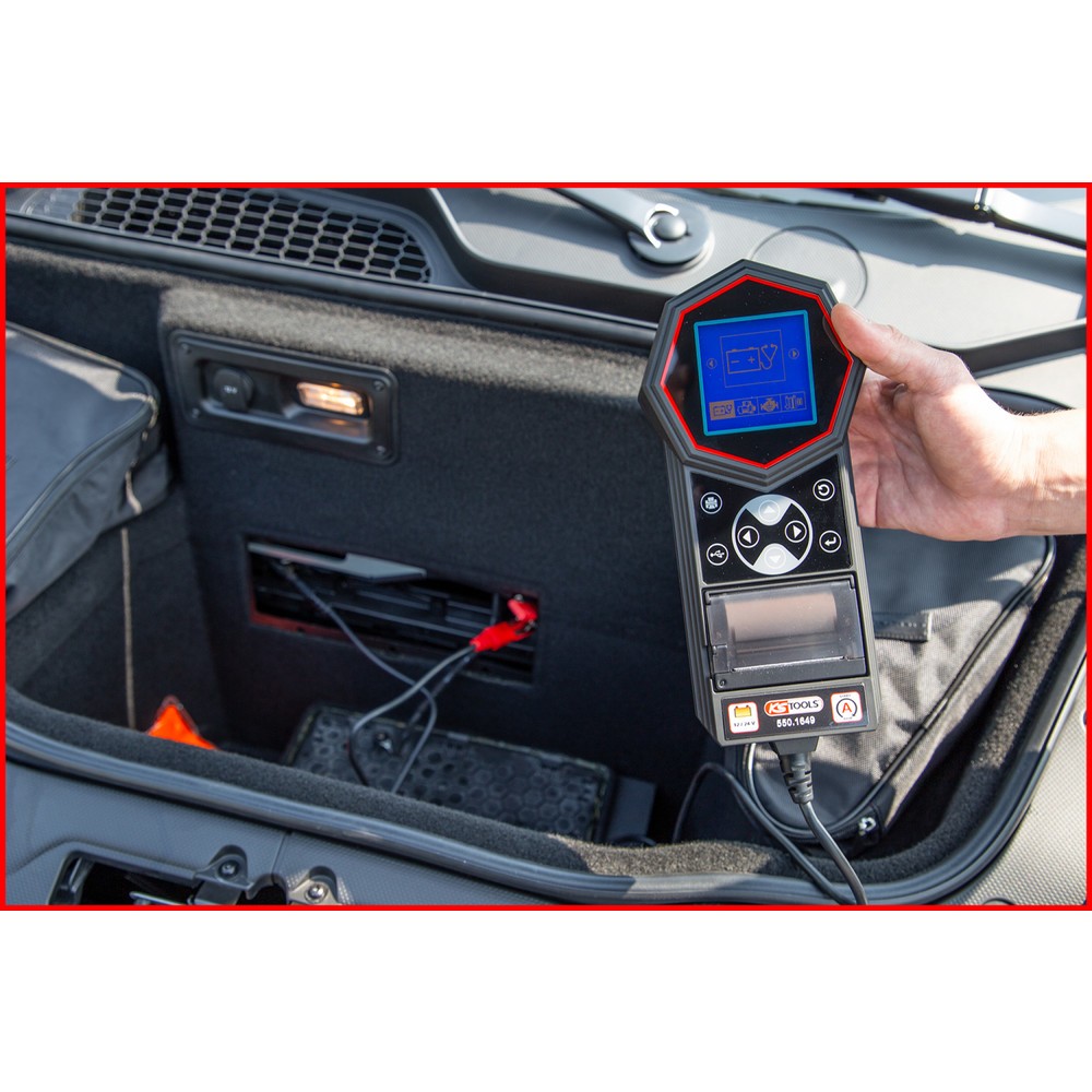 Produktabbildung Nr. 4: KS TOOLS 12V / 24V Digital-Batterie- und Ladesystemtester mit integriertem Drucker