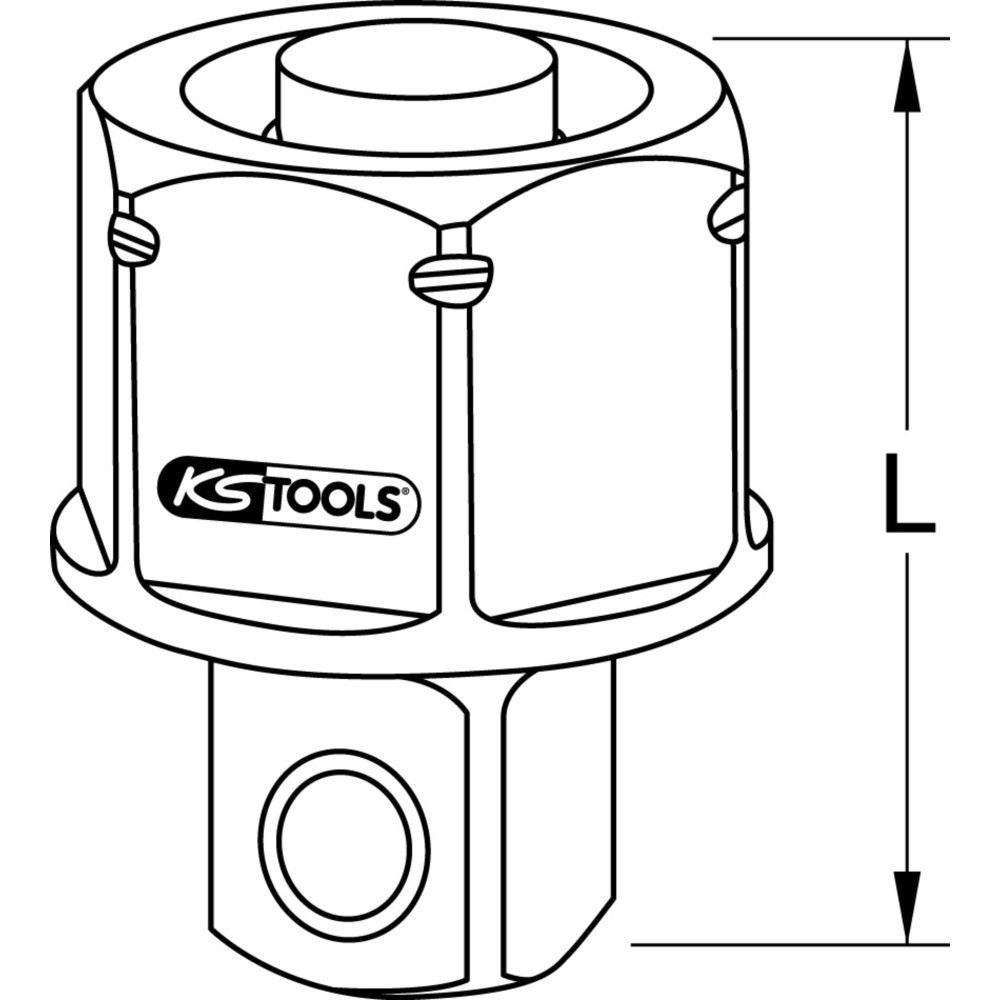 Produktabbildung Nr. 9: KS TOOLS TRIPLEplus Durchgangs-Stecknuss-Adapter 19mmx3/8"