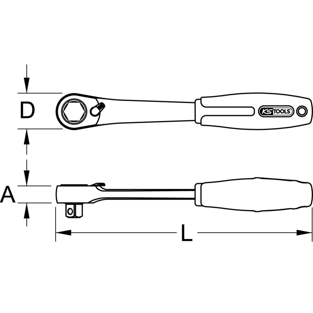 Produktabbildung: KS TOOLS 19mm TRIPLEplus Durchgangs-Umschaltknarre