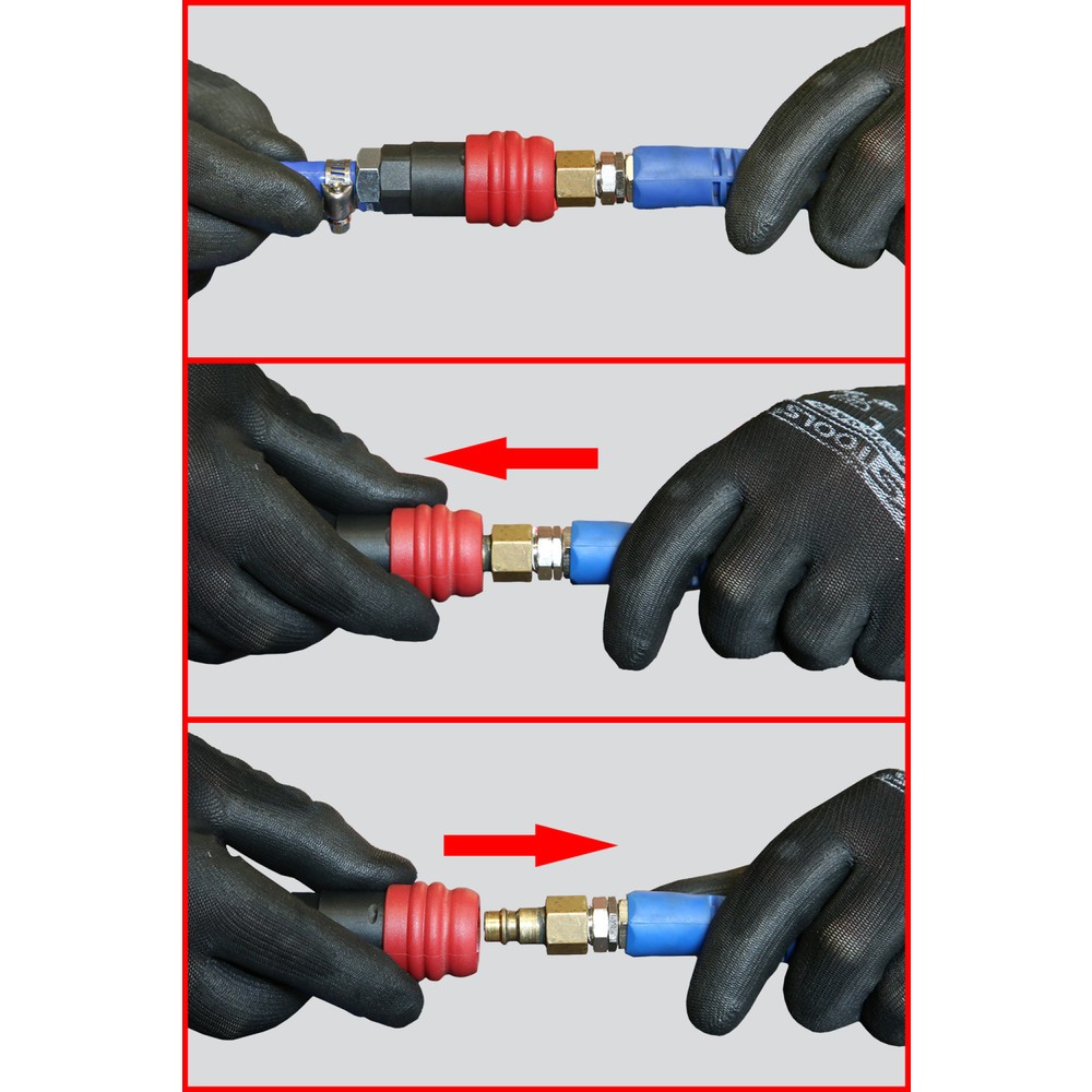 Produktabbildung Nr. 7: KS TOOLS 2 Stufen-Druckluft-Sicherheitskupplung mit Schlauchtülle, 11mm