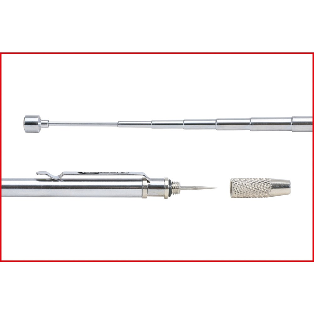 Produktabbildung Nr. 6: KS TOOLS 2in1 Teleskop-Magnethalter mit Waschdüsen-Reinigungs- und Einstellwerkzeug, 150-675mm