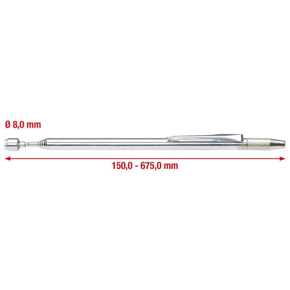 Produktabbildung Nr. 7: KS TOOLS 2in1 Teleskop-Magnethalter mit Waschdüsen-Reinigungs- und Einstellwerkzeug, 150-675mm