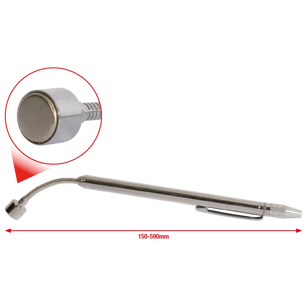 Produktabbildung Nr. 6: KS TOOLS 2in1 Teleskop-Magnetheber mit Waschdüsen-Reinigungs- und Einstellwerkzeug, 150-590mm