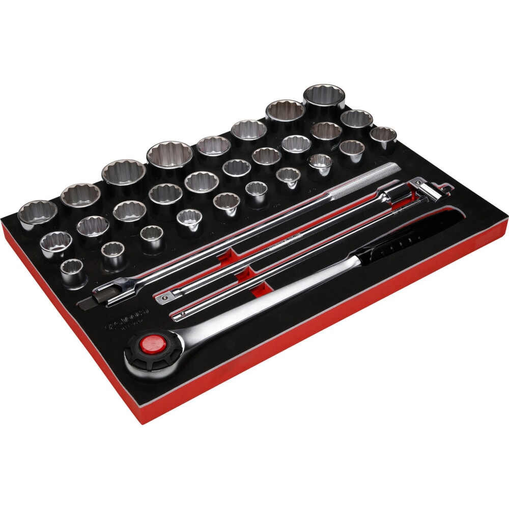 Produktabbildung Nr. 2: KS TOOLS 3/4'' Steckschlüssel-Satz in Schaumstoffeinlage, 32-tlg