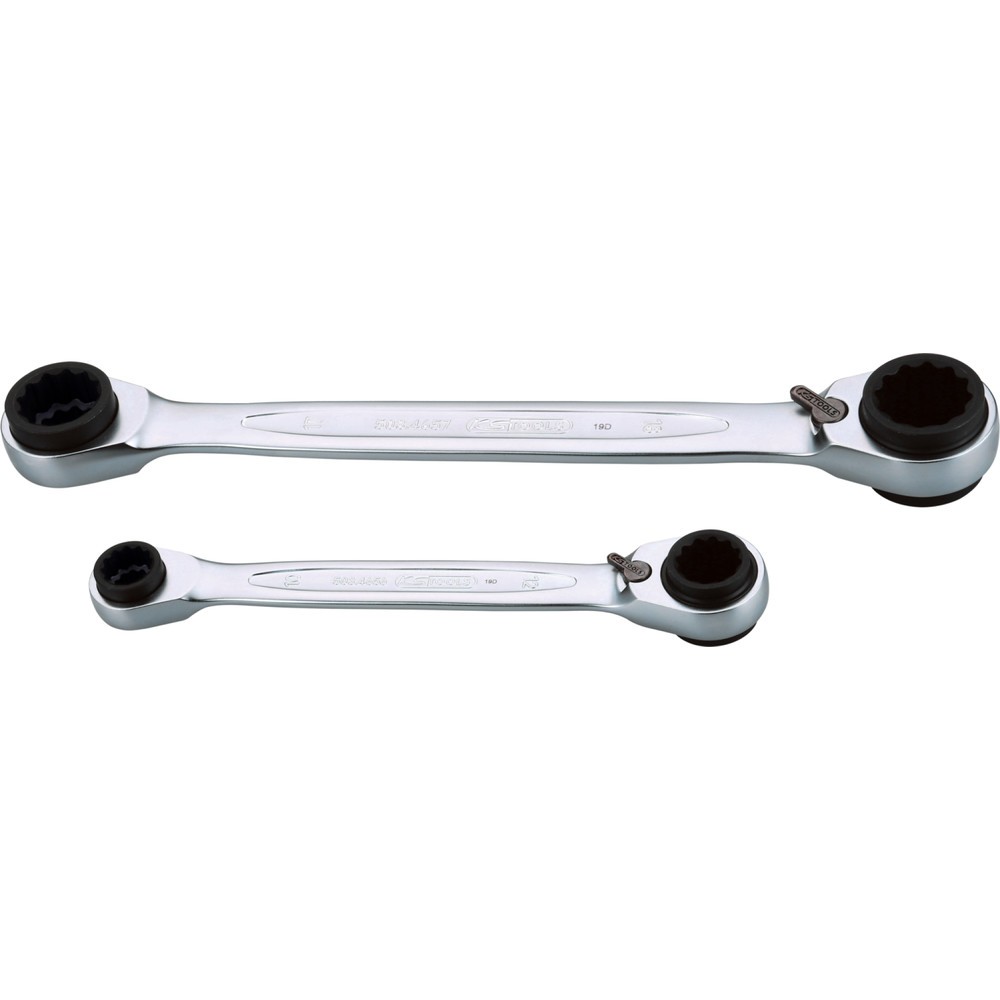 Produktabbildung Nr. 4: KS TOOLS 4 in 1 GEARplus umschaltbar Doppel-Ratschenringschlüssel-Satz, 2-tlg 8-19mm
