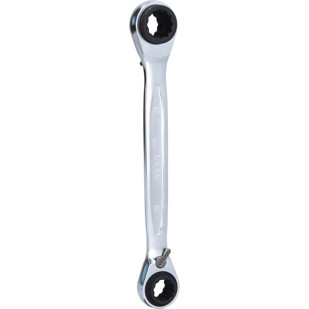 Produktabbildung: KS TOOLS 4 in 1 GEARplus umschaltbar Doppel-Ratschenringschlüssel, 12x13x14x15mm