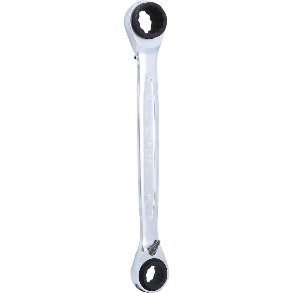 Produktabbildung: KS TOOLS 4 in 1 GEARplus umschaltbar Doppel-Ratschenringschlüssel, 14x17x18x19mm