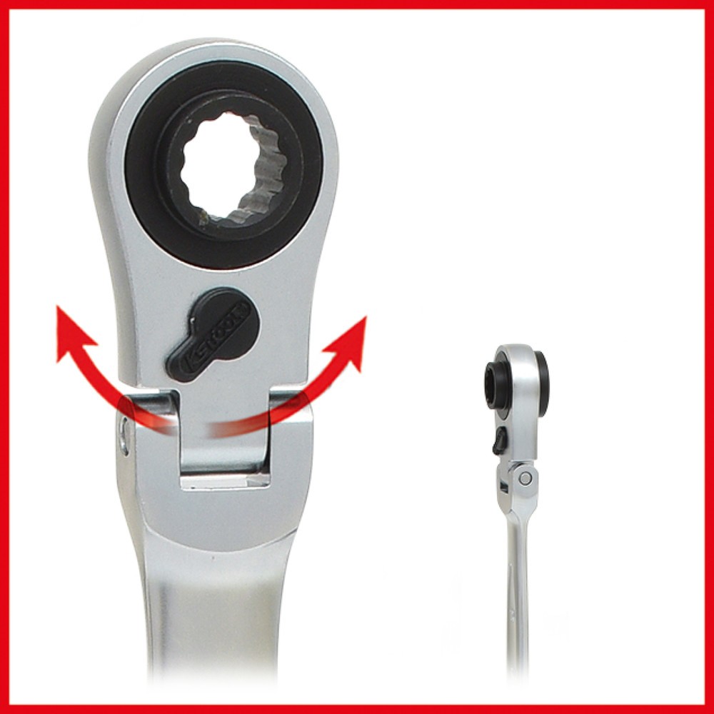 Produktabbildung Nr. 2: KS TOOLS 4 in 1 GEARplus umschaltbar Gelenk-Doppel-Ringschlüssel, 10x13-17x19mm