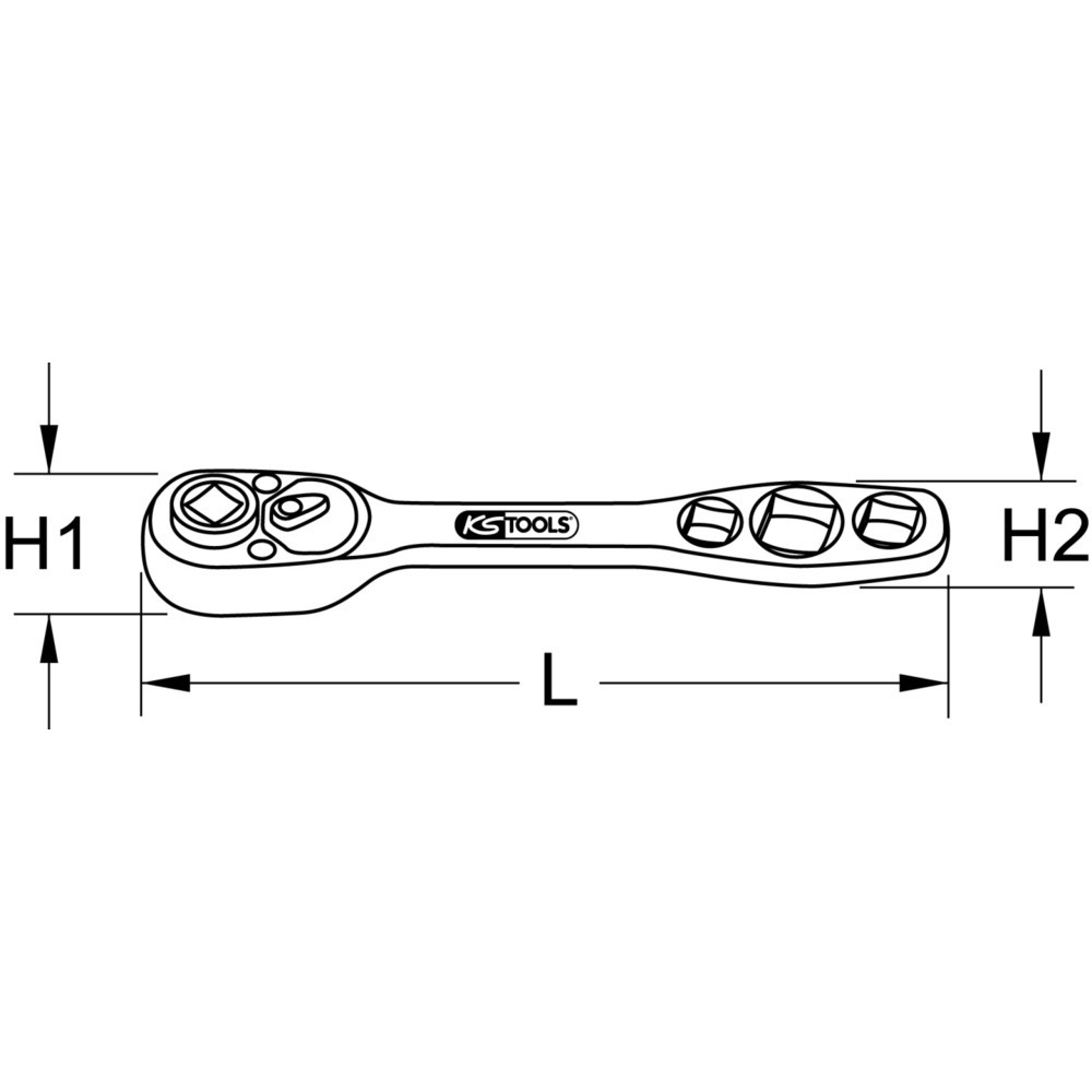 Produktabbildung Nr. 5: KS TOOLS 5 in 1 Kälte-Klima-Ratsche, umschaltbar, 157mm