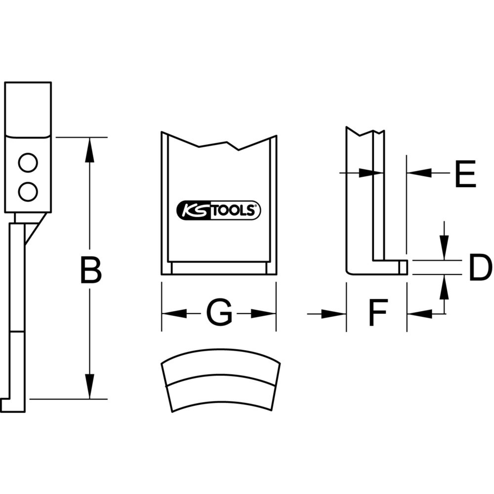 Produktabbildung: KS TOOLS Abzieherhaken, 400mm, für 640.0230