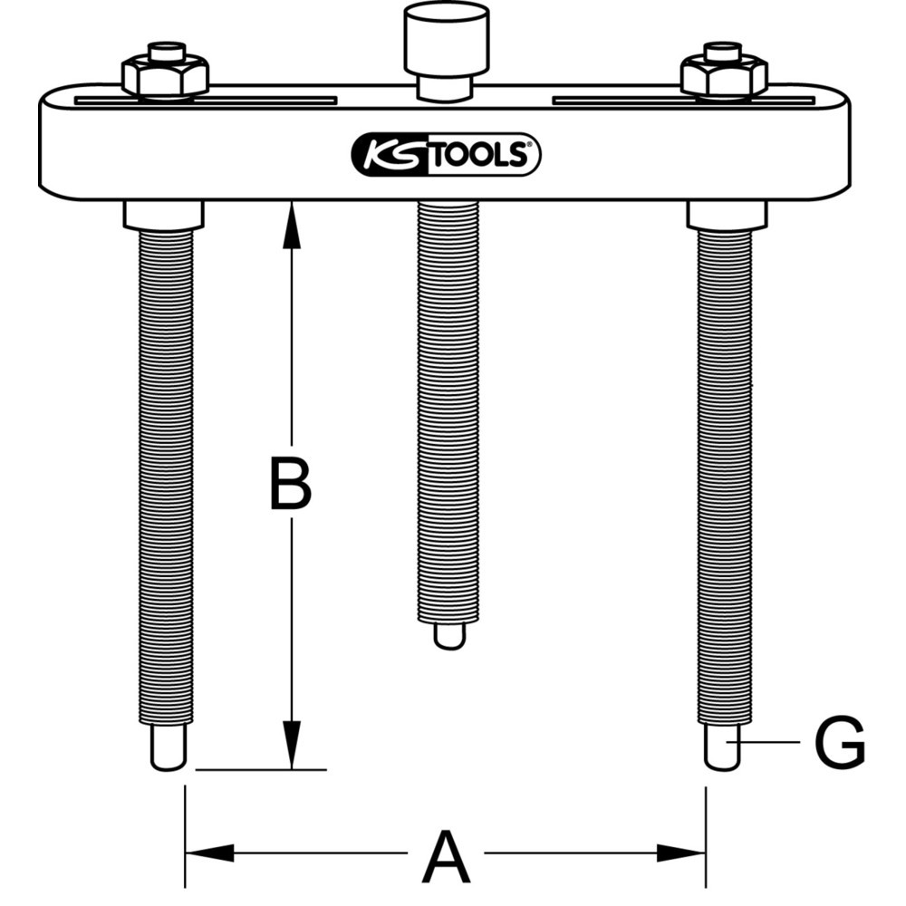 Produktabbildung Nr. 1: KS TOOLS Abziehvorrichtung für Trennmesser, 45-140mm