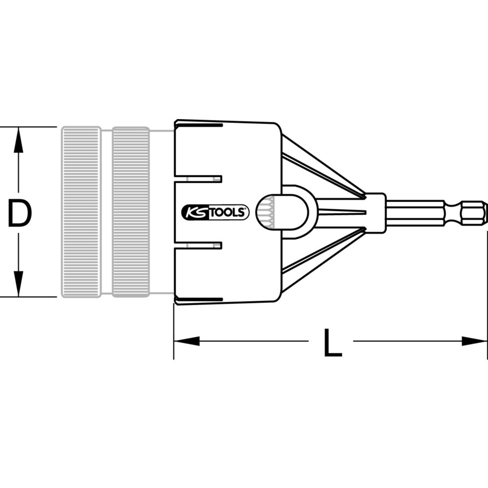 Produktabbildung Nr. 5: KS TOOLS Adapter für Rohr-Entgrater, 50mm