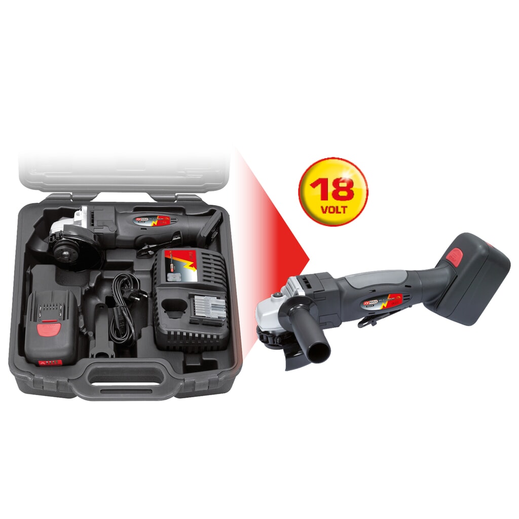 KS TOOLS Akku-Winkelschleifer 7000 U/min mit 1 Akku und 1 Ladegerät Produktabbildung Nr. 5: KS TOOLS Akku-Winkelschleifer 7000 U/min mit 1 Akku und 1 Ladegerät