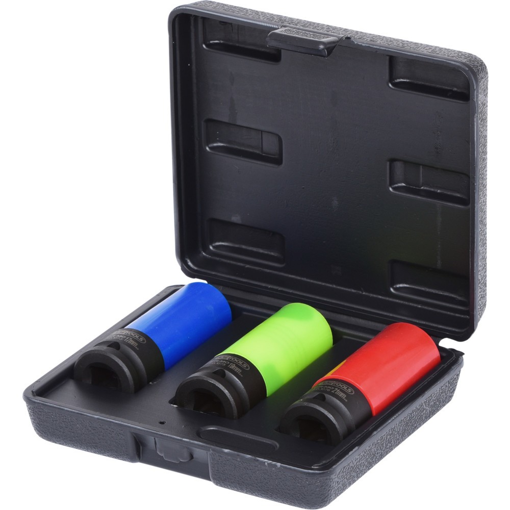 Produktabbildung: KS TOOLS 1/2" Alu-Felgen Kraft-Stecknuss-Satz robust, 3-tlg