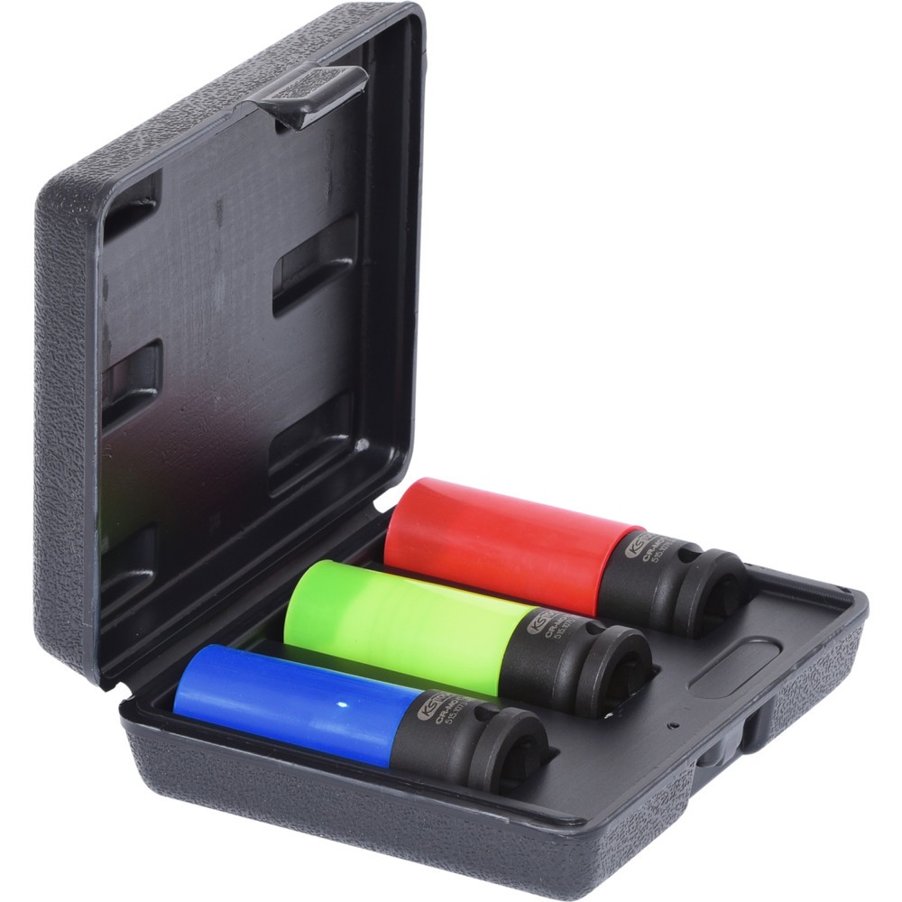 Produktabbildung Nr. 6: KS TOOLS 1/2" Alu-Felgen Kraft-Stecknuss-Satz robust, 3-tlg