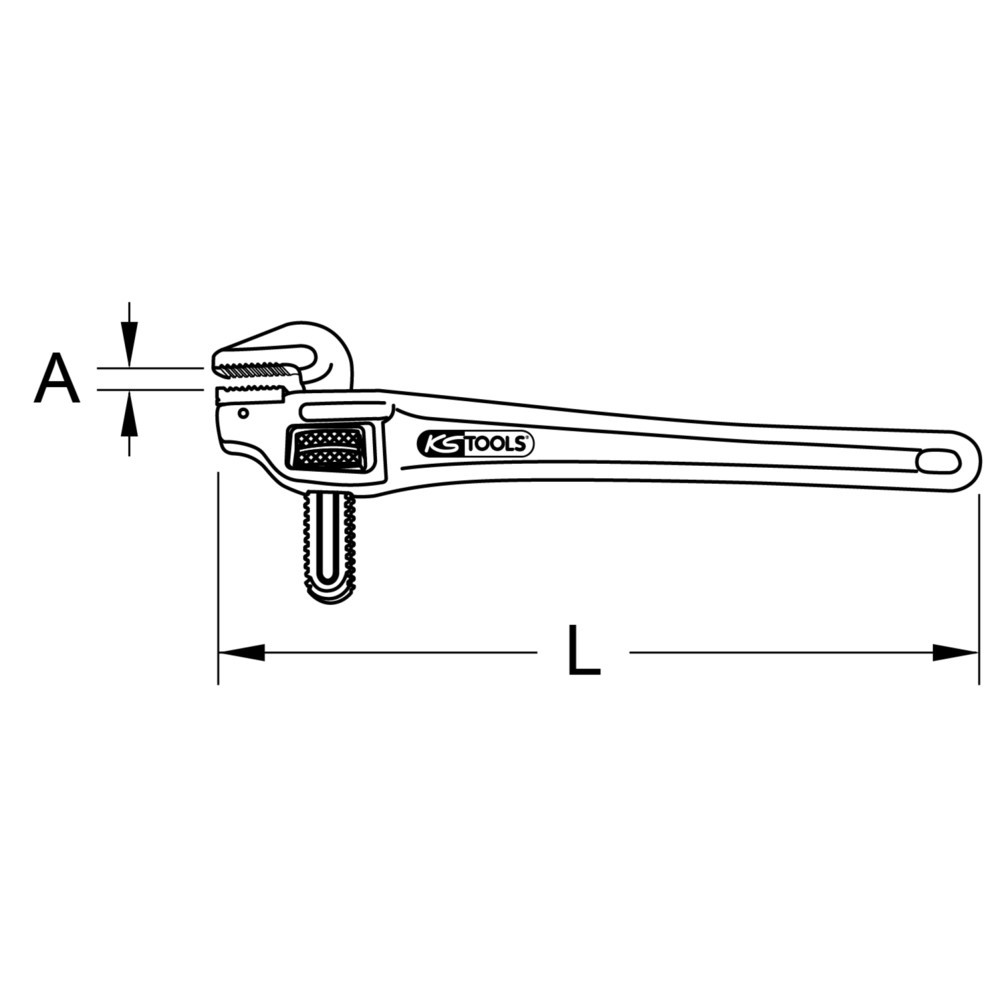 Produktabbildung Nr. 5: KS TOOLS Aluminium-Einhand-Rohrzange, 2"