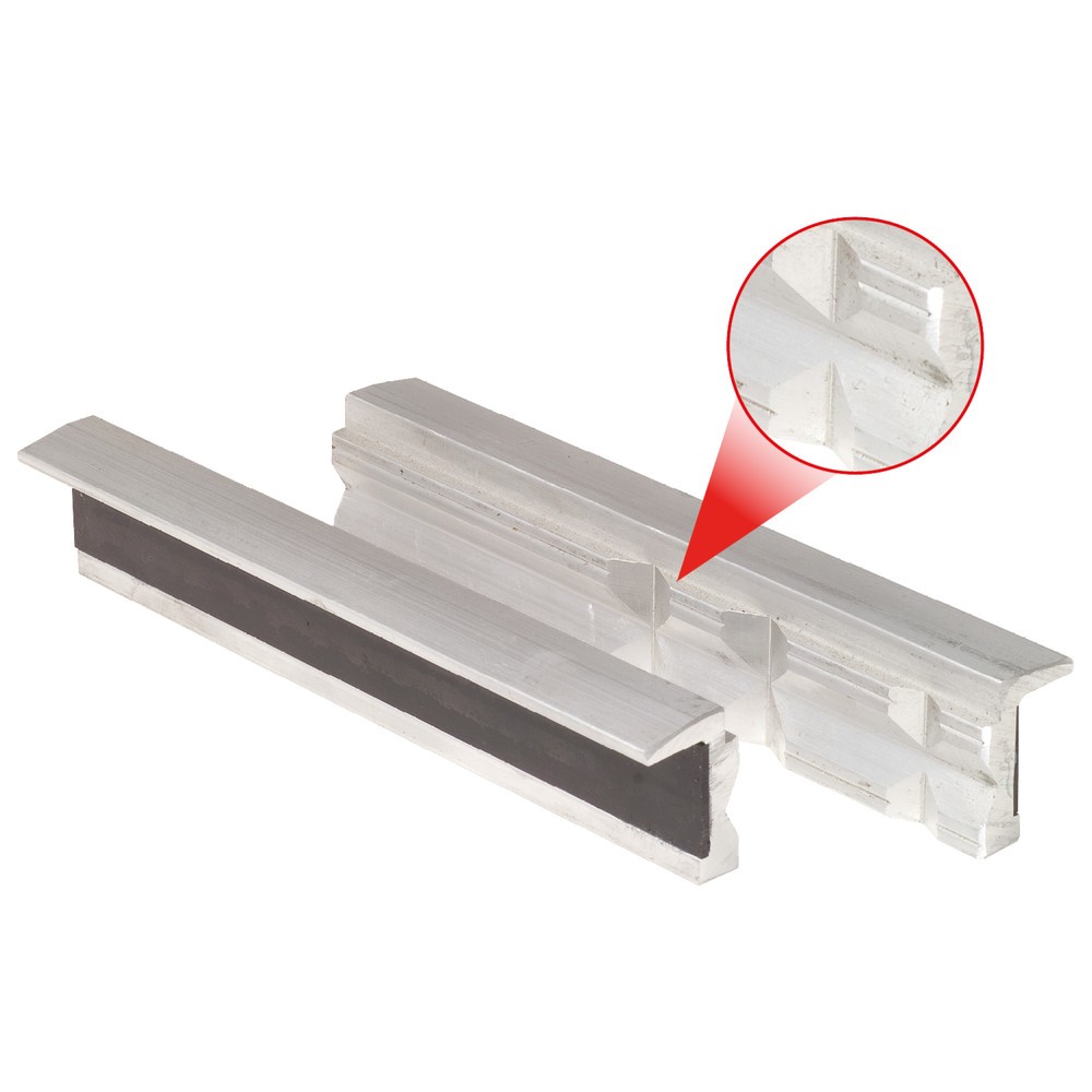 Produktabbildung Nr. 2: KS TOOLS Aluminium-Schraubstock-Schonbacken mit Trapeznutzen, 100mm