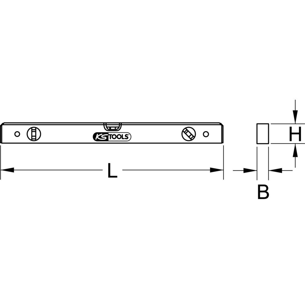 Produktabbildung Nr. 1: KS TOOLS Aluminiumprofil-Wasserwaage, 500mm