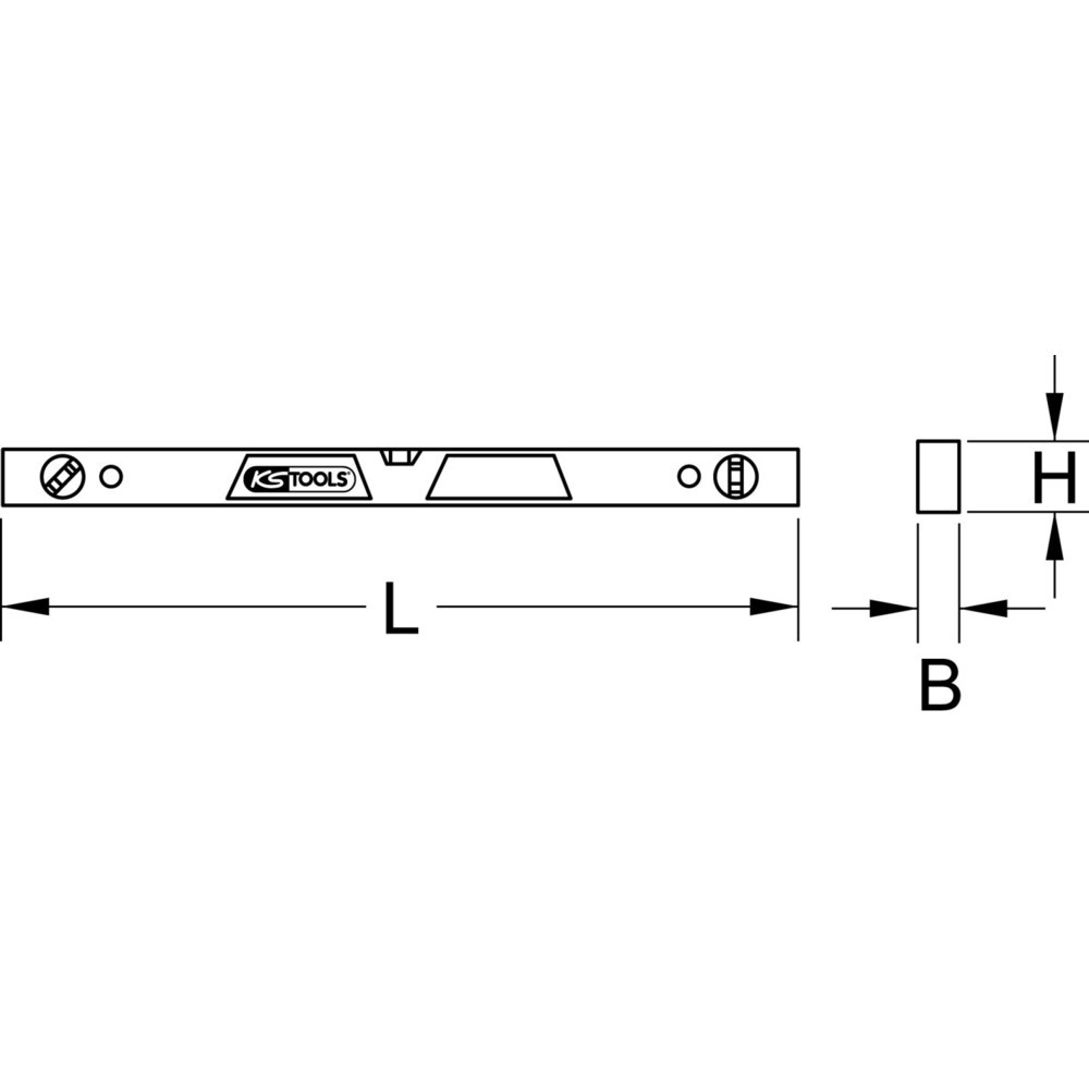 Produktabbildung: KS TOOLS Aluminiumprofil-Wasserwaage,magnetisch,400mm