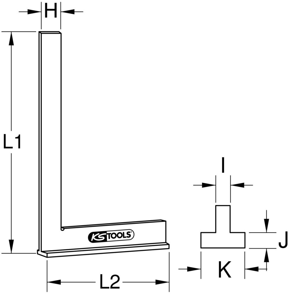 Produktabbildung: KS TOOLS Anschlagwinkel, 300mm