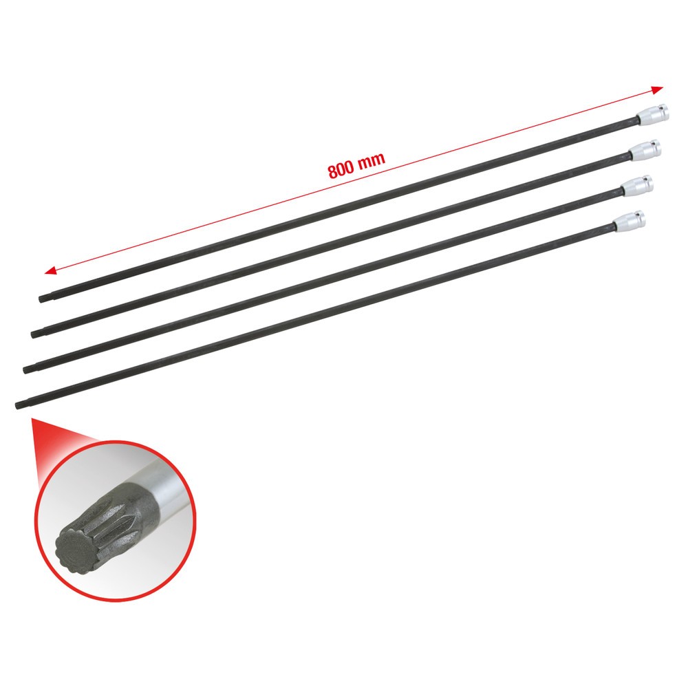 Produktabbildung Nr. 3: KS TOOLS 1/2" Antriebswellen-Stecknuss-Satz Vielzahn, 4-tlg