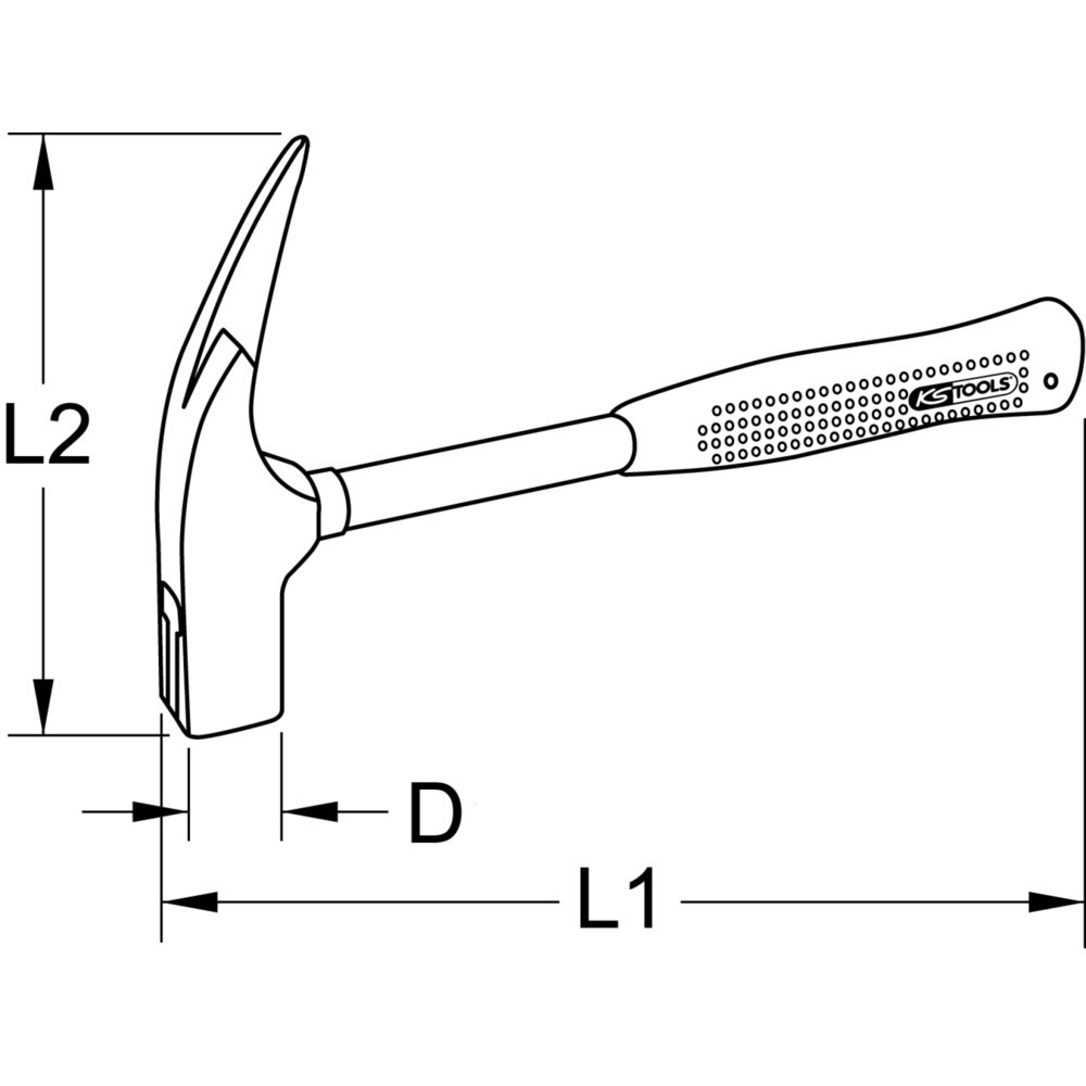Produktabbildung Nr. 6: KS TOOLS Latthammer, magnetisch, 600g