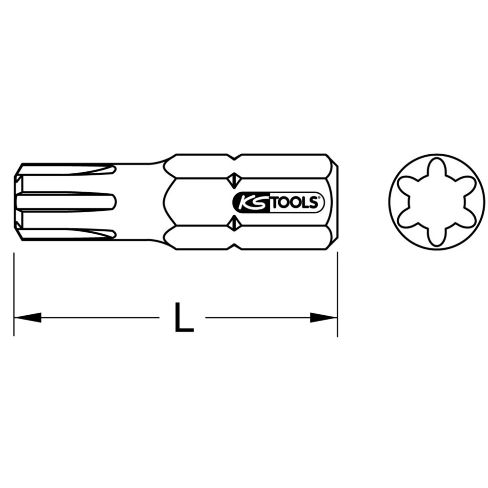 Produktabbildung Nr. 2: KS TOOLS 1/4" Bit RIBE, 25mm, M7