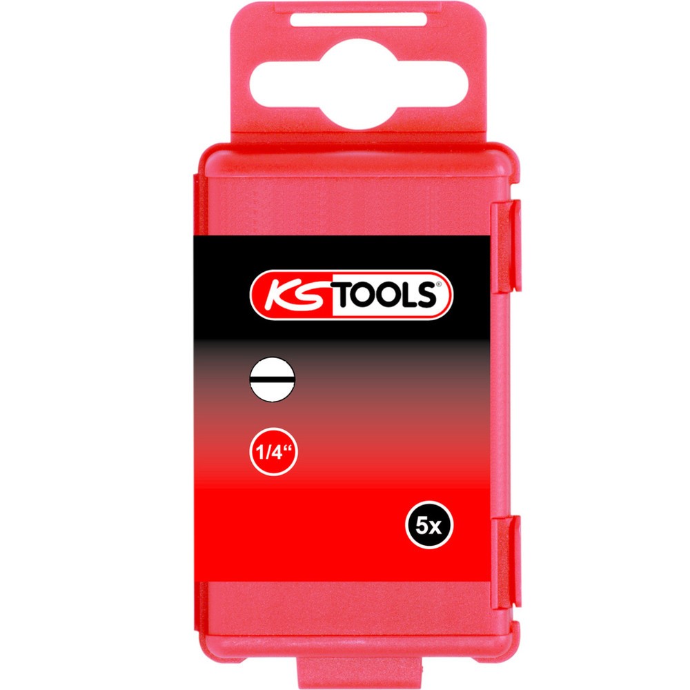 Produktabbildung: KS TOOLS 1/4" TORSIONpower Bit Schlitz, 75mm, 4mm, 5er Pack