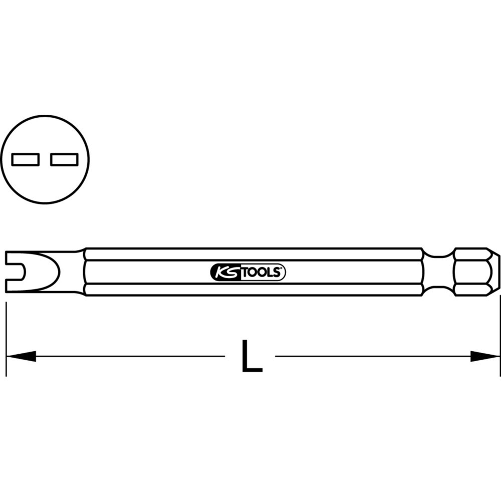 Produktabbildung Nr. 2: KS TOOLS 1/4" Bit Spanner, 75mm, 4mm