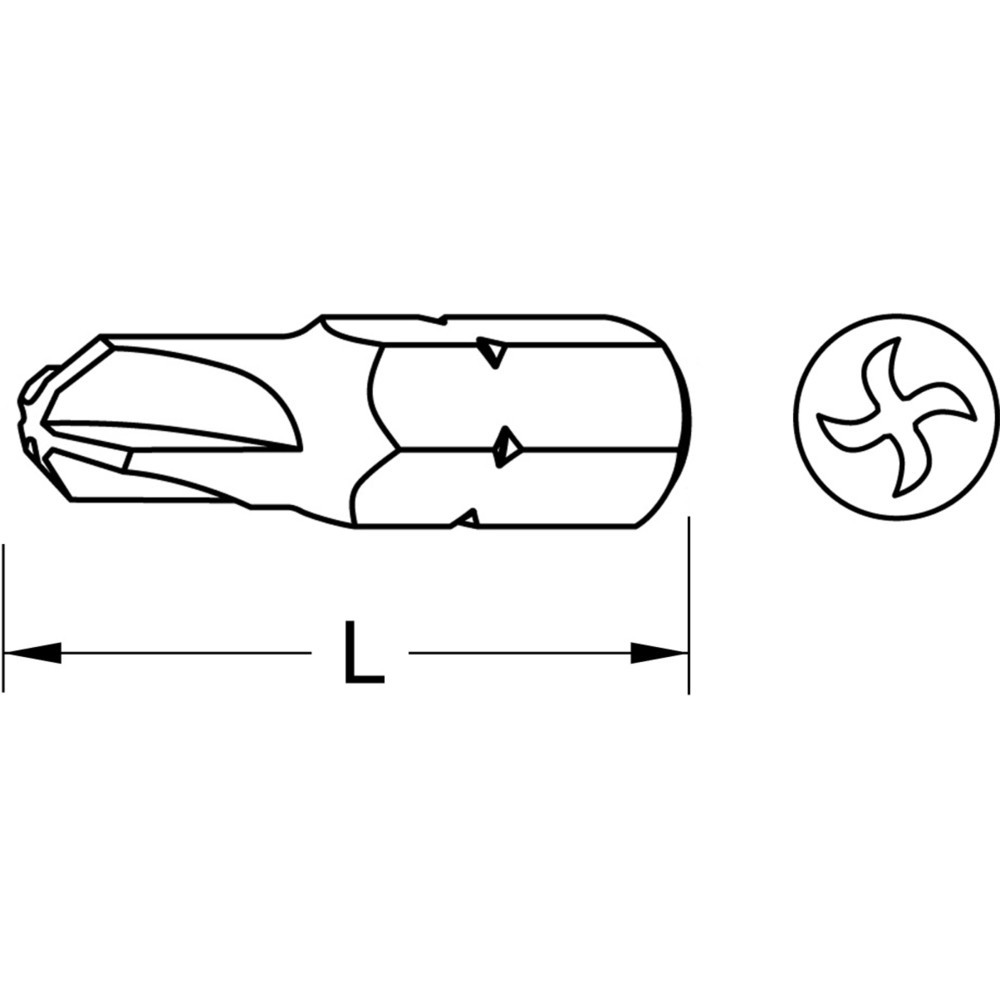 Produktabbildung Nr. 2: KS TOOLS 1/4" Bit Torq-Set®, 25mm, 1/4"