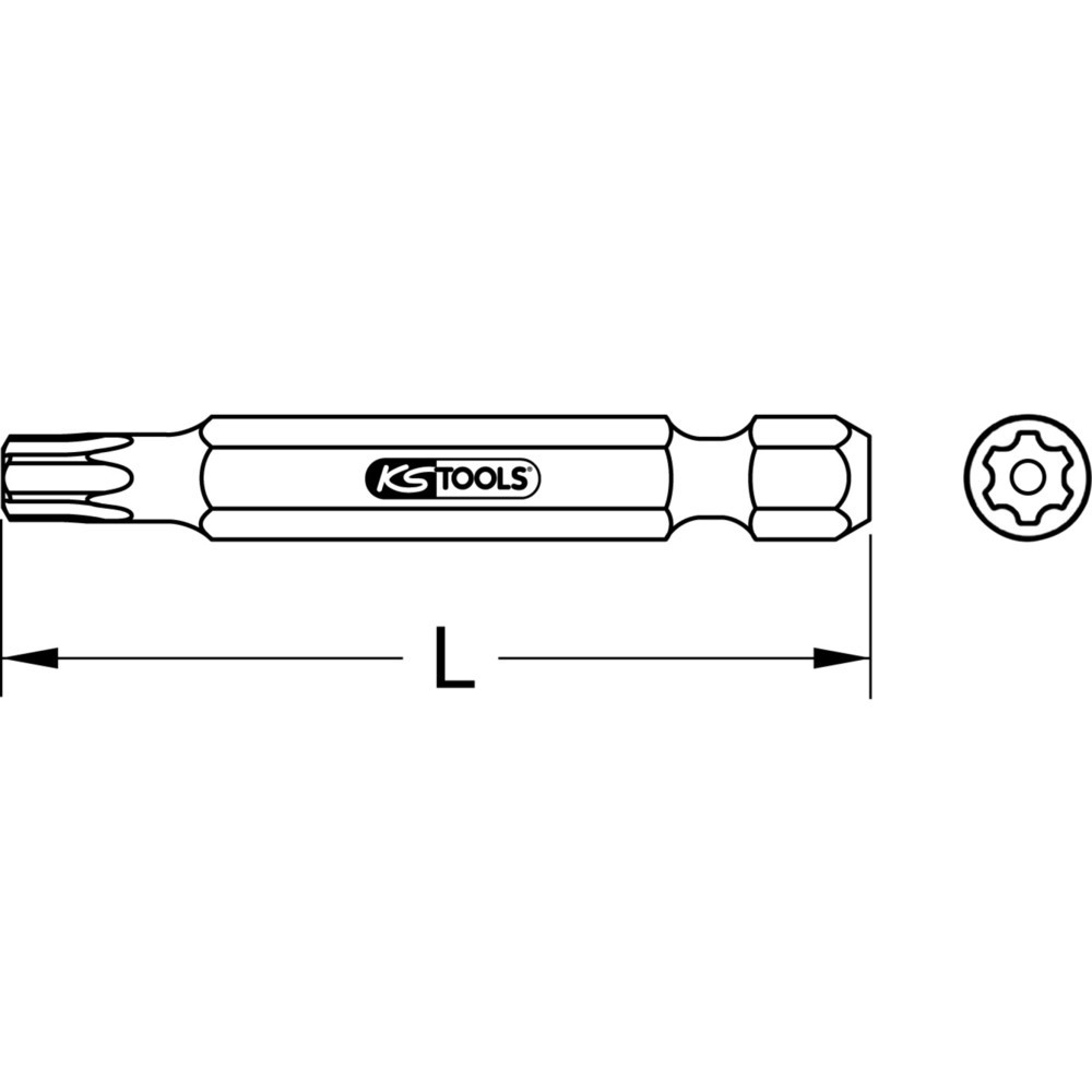 Produktabbildung Nr. 2: KS TOOLS 1/4" Torx PLUS Bit, Bohrung, 50mm, IPR15