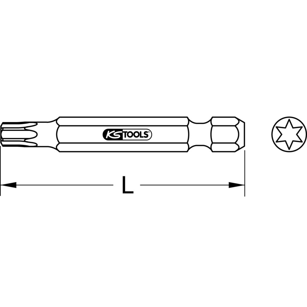 Produktabbildung Nr. 2: KS TOOLS 10mm Bit Torx, 120mm, T40