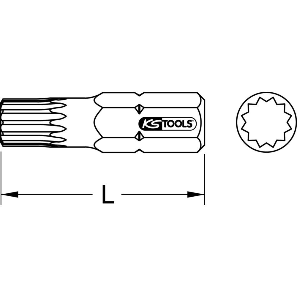 Produktabbildung Nr. 2: KS TOOLS 1/4" Bit XZN, 25mm, M4