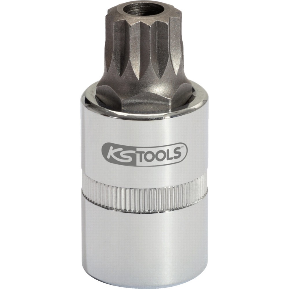 Produktabbildung: KS TOOLS 1/2" Bit-Stecknuss XZN mit Stirnlochbohrung, M16, 55 mm