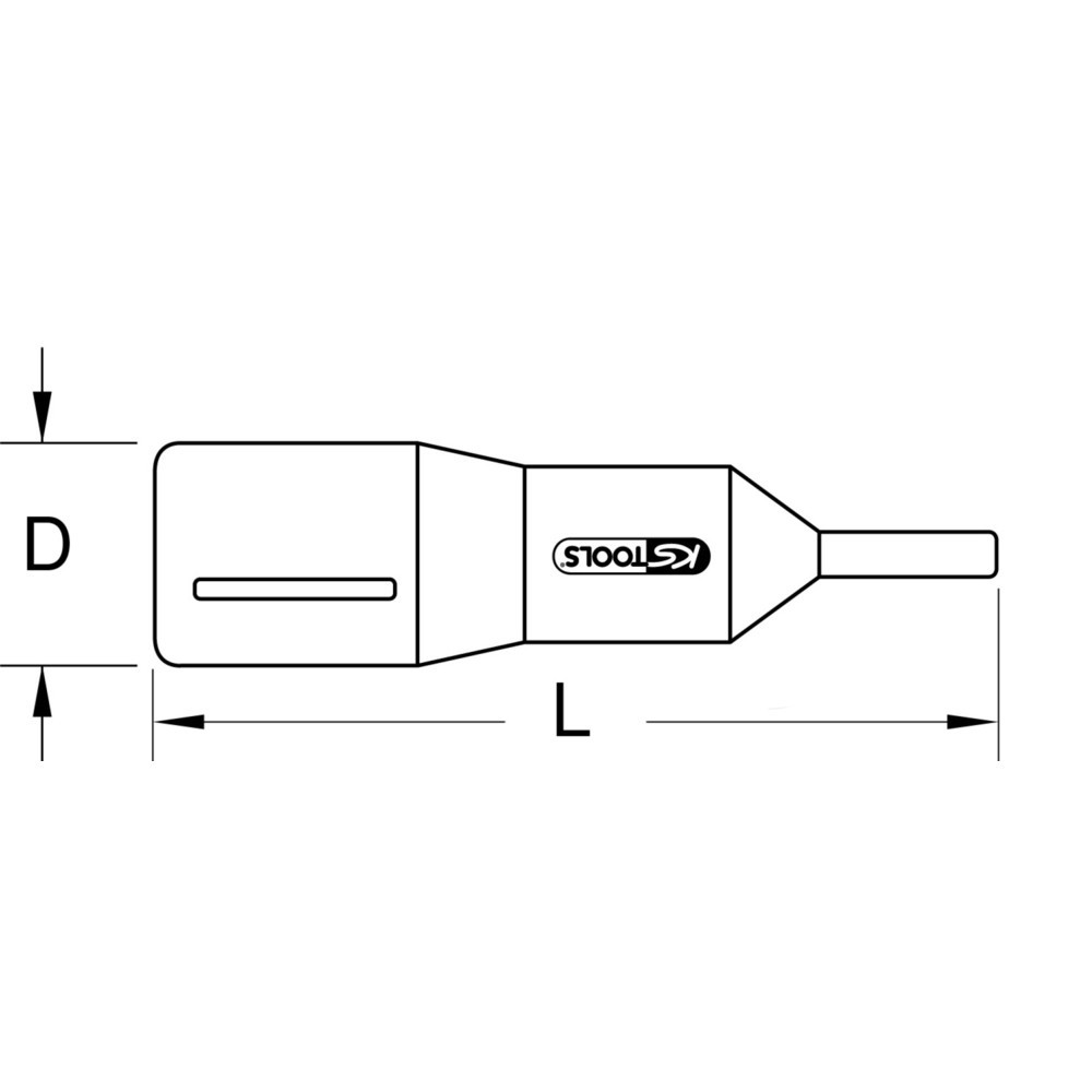 Produktabbildung: KS TOOLS 3/8" Bit-Stecknuss mit Schutzisolierung für Torx-Schrauben, T30, lang
