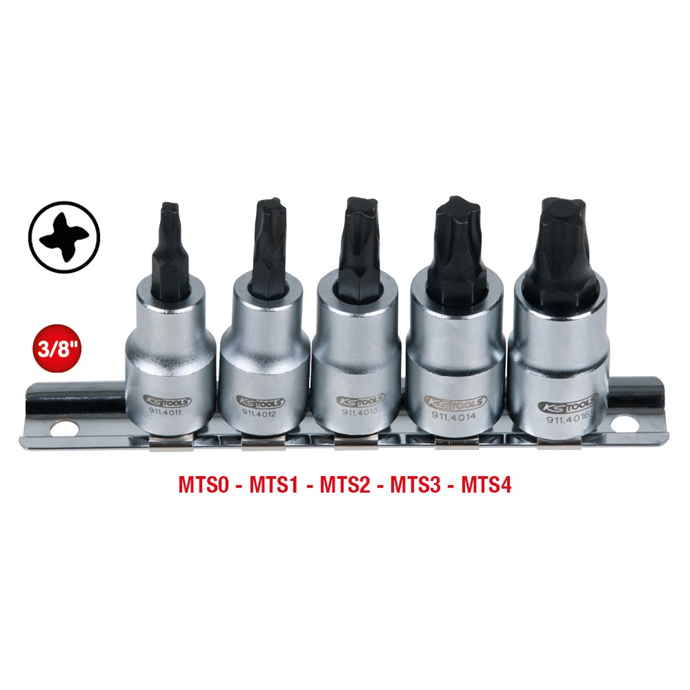 Produktabbildung Nr. 2: KS TOOLS 3/8" Bit-Stecknuss-Satz für MTS MORTORq®-Schrauben, 5-tlg