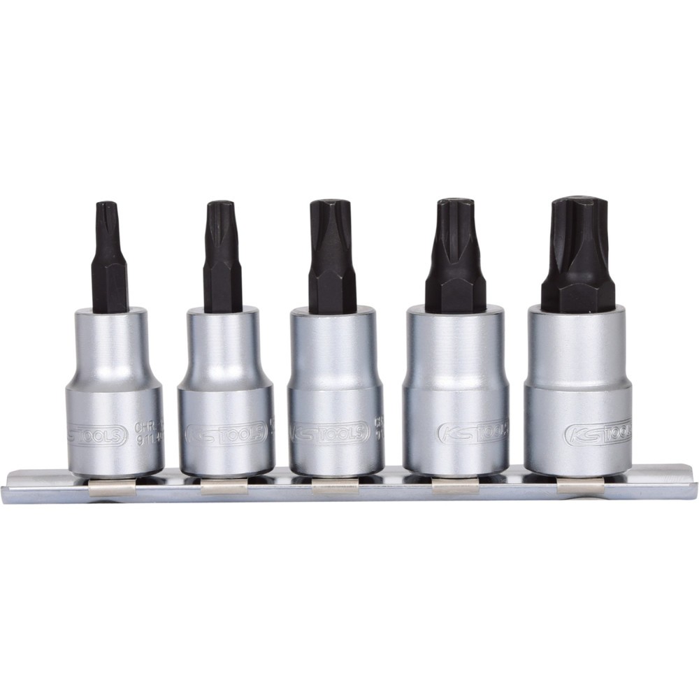 Produktabbildung: KS TOOLS 3/8" Bit-Stecknuss-Satz für MTS MORTORq®-Schrauben, 5-tlg