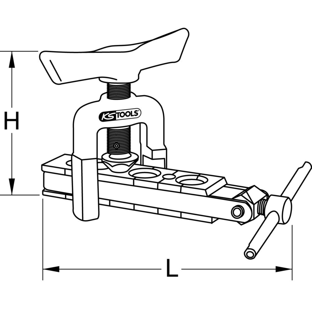 Produktabbildung Nr. 2: KS TOOLS Bördelgerät Zoll mit Schnellspannvorrichtung