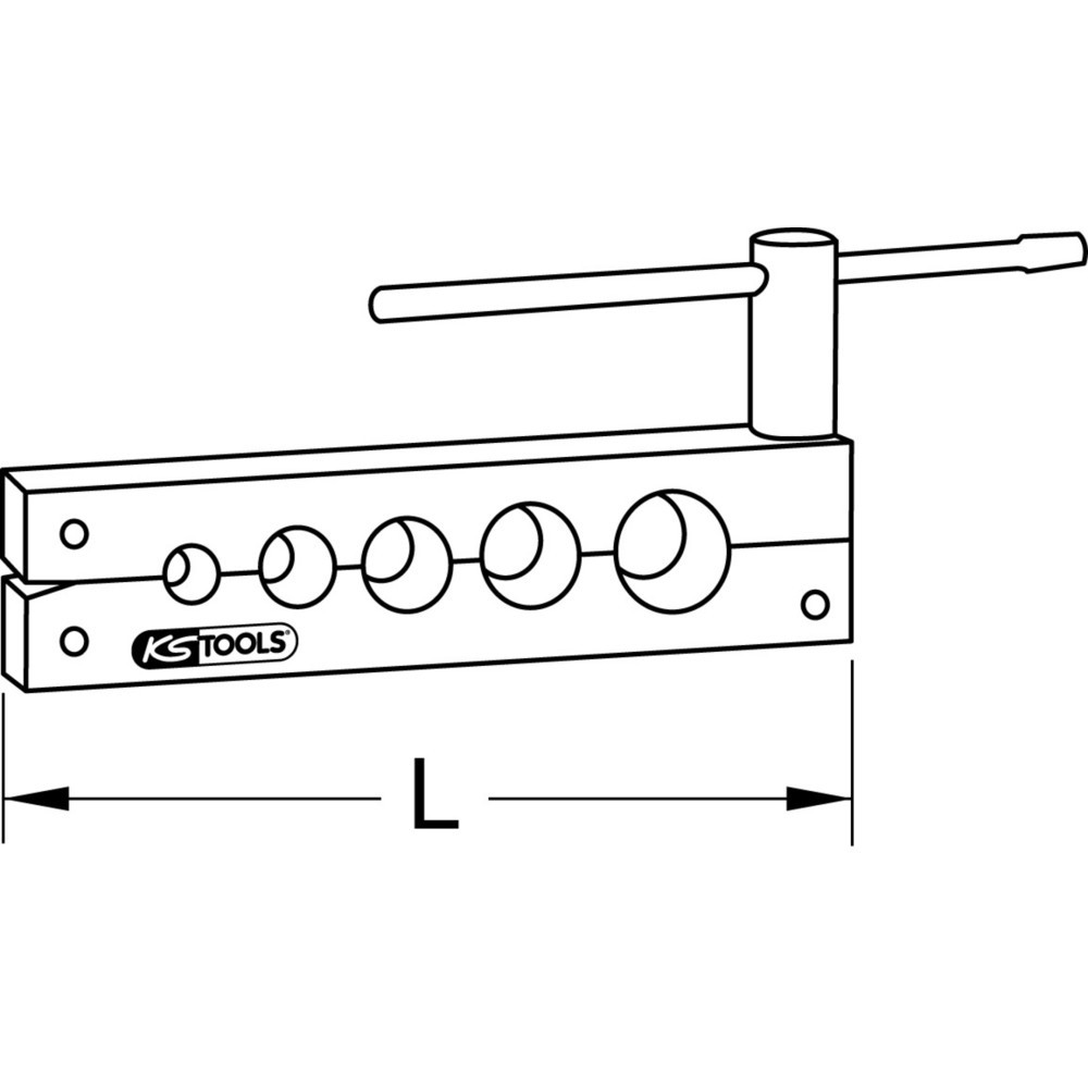 Produktabbildung: KS TOOLS Bördelleiste 6-14mm, 130mm