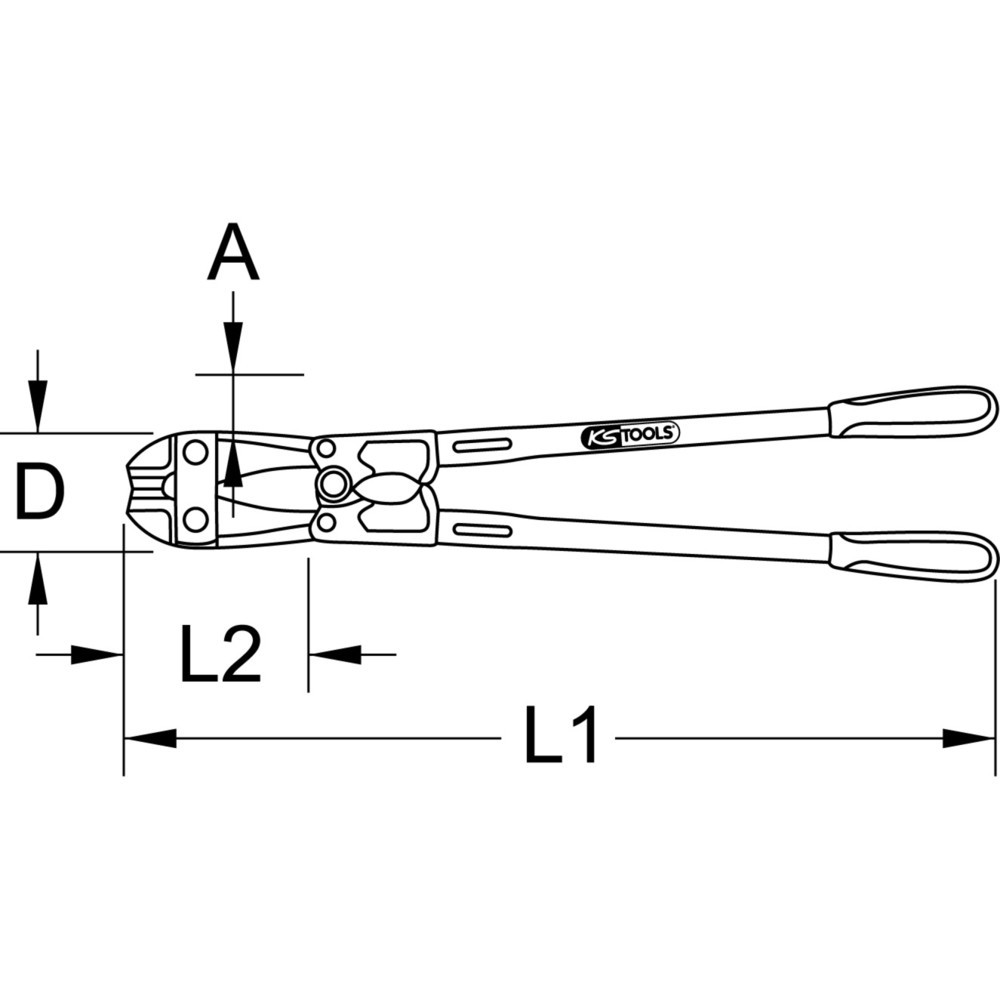 Produktabbildung Nr. 6: KS TOOLS Bolzenschneider mit Rohrgriff, 65mm