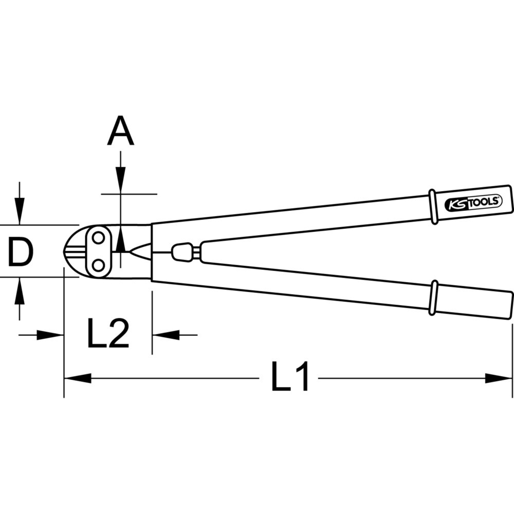 Produktabbildung Nr. 3: KS TOOLS Bolzenschneider mit Schutzisolierung, 610mm