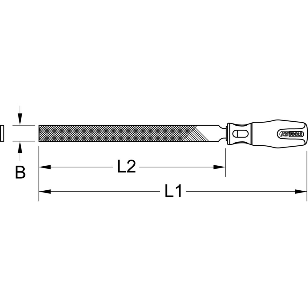 Produktabbildung Nr. 6: KS TOOLS Bremssattel-Feile extra schmal, 270mm